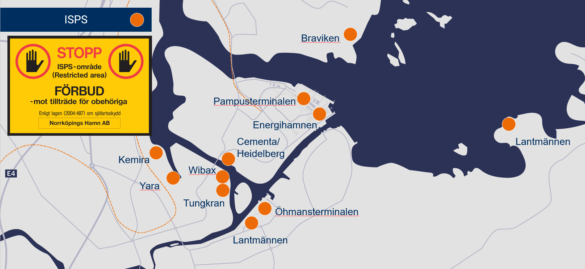 Karta ISPS-områden